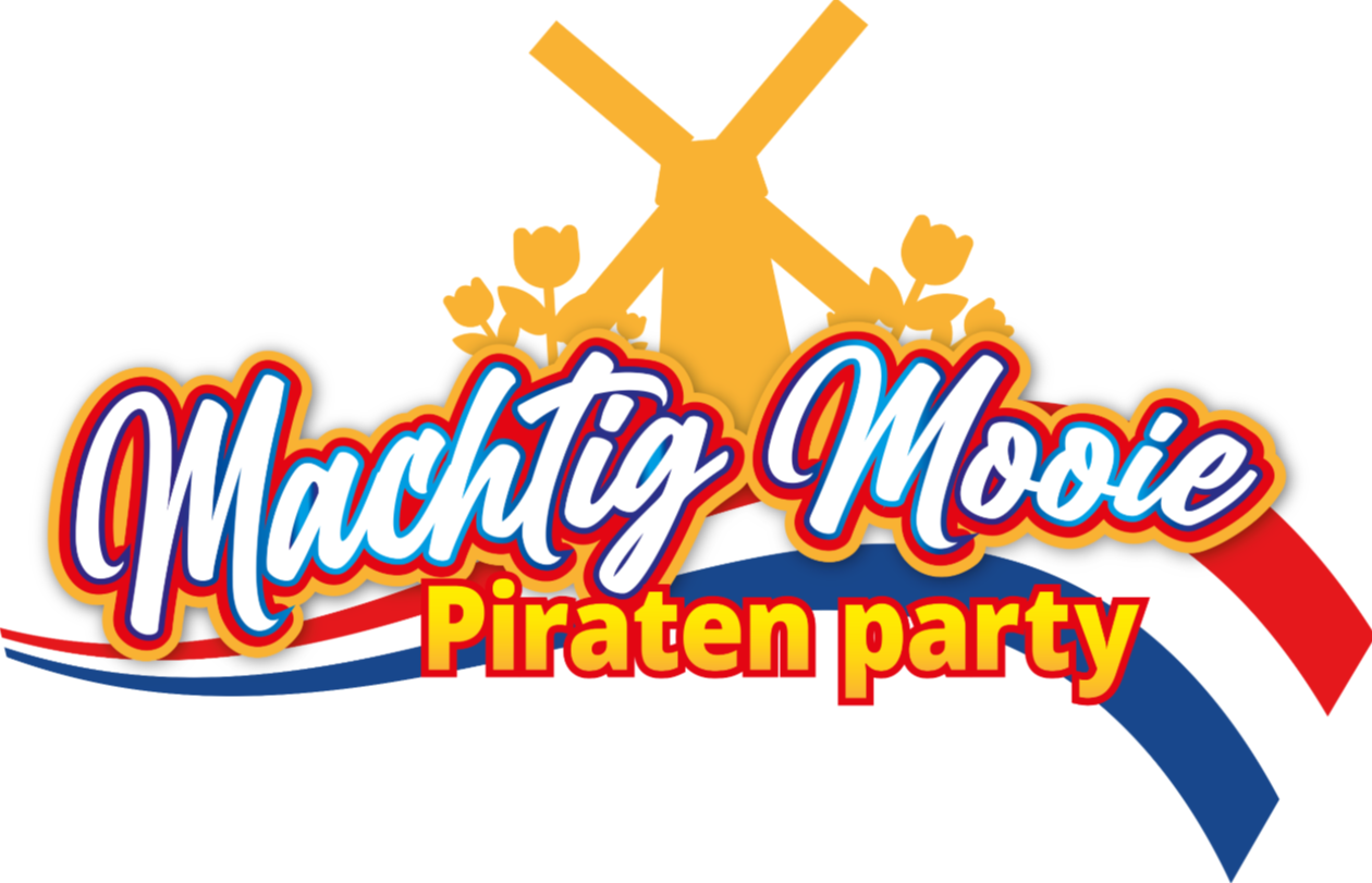 Machtig mooie piraten party logo