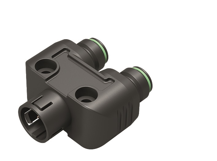 Twin distributor added to binder’s popular snap-in miniature circular connector family