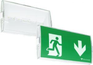 Combo omkopplingsbar armatur hänvisning eller nödljus