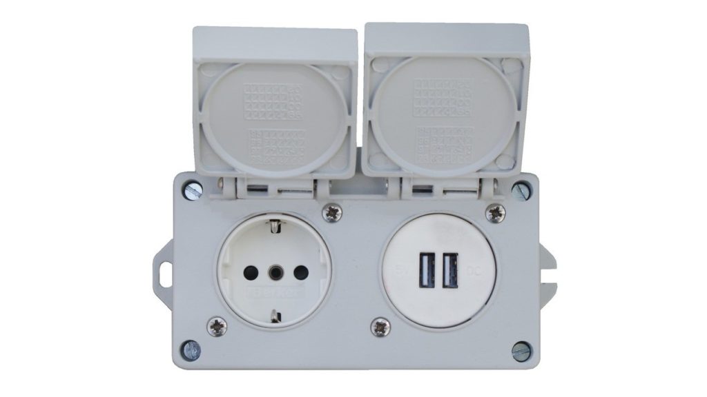 Waterproof wall sockets
