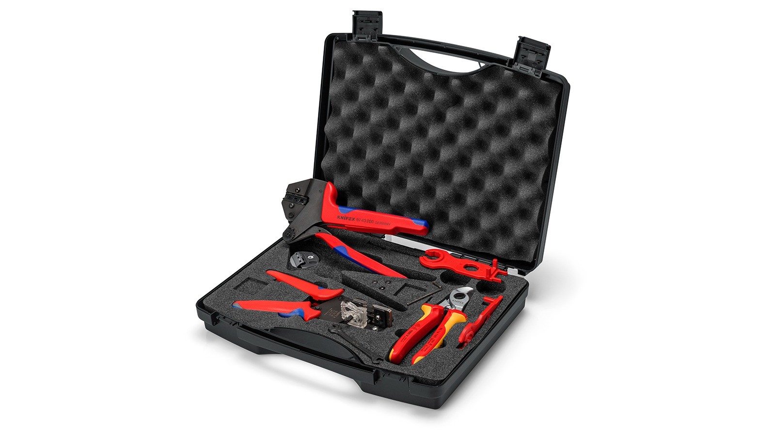 KNIPEX 97 91 04 V02 Solar cable connectors MC4 set, 7 parts. Precision Insulation Stripper 4/6/10mm².