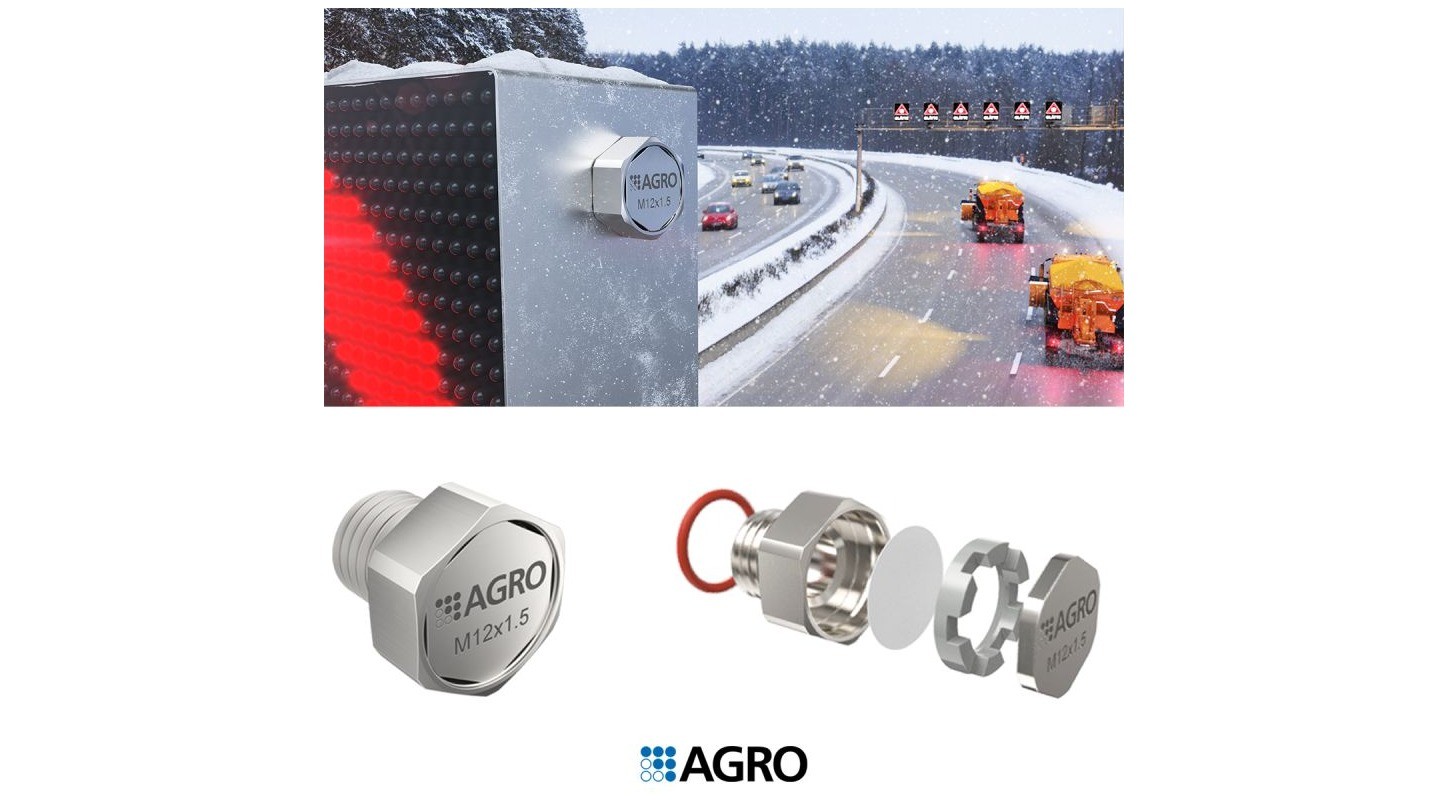 Nyutvecklad tryckutjämningsventil från AGRO AG i rostfritt stål A4