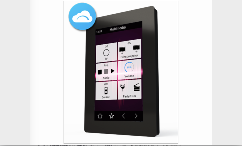 Iddero – Verso 4,3” KNX Touchscreen with IP-connection and App for iOS and Android