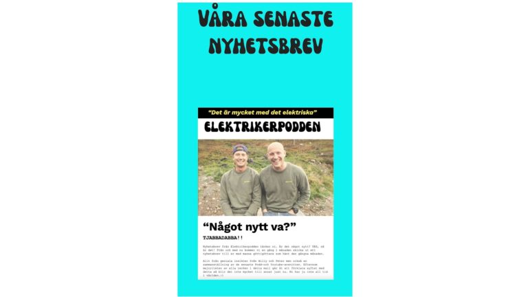 Elektrikerpodden Newslatter