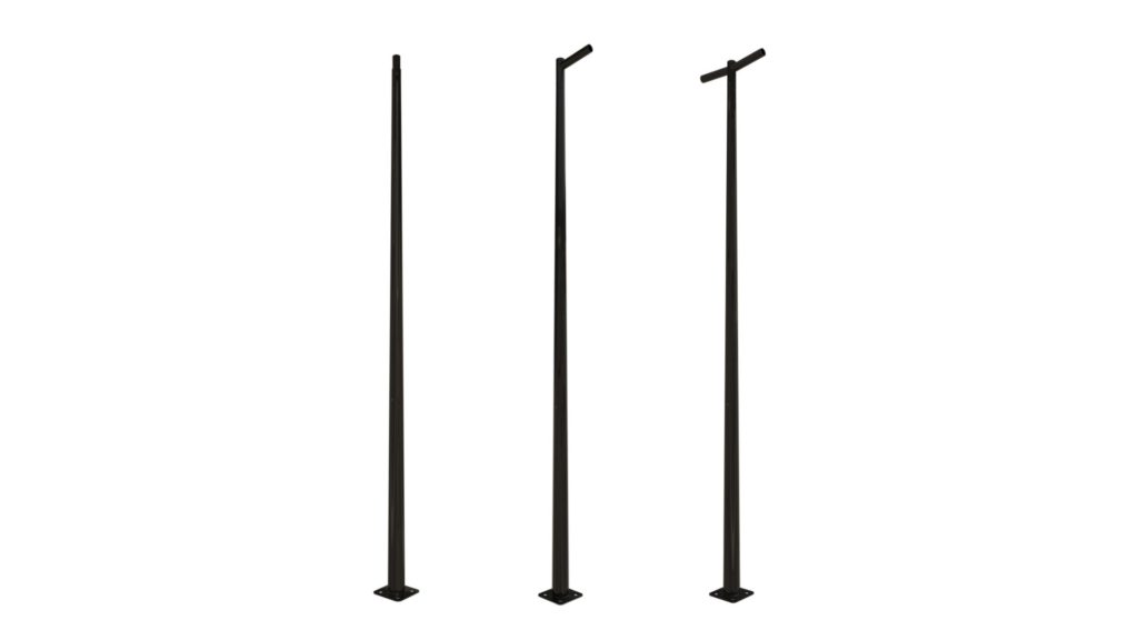 Conical poles with 30% less steel