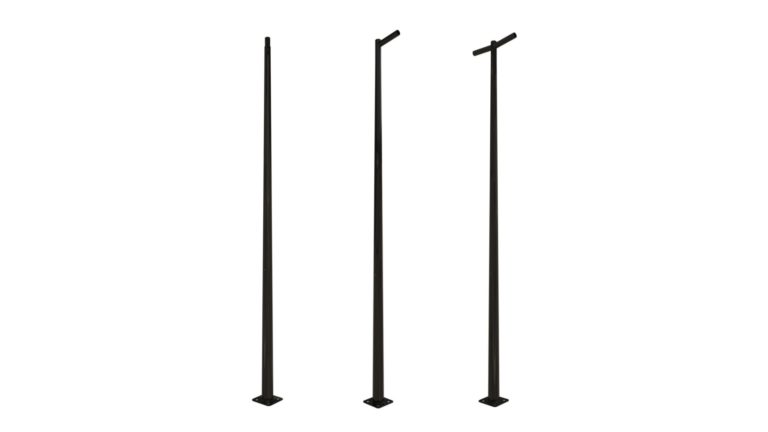 Conical poles with 30% less steel