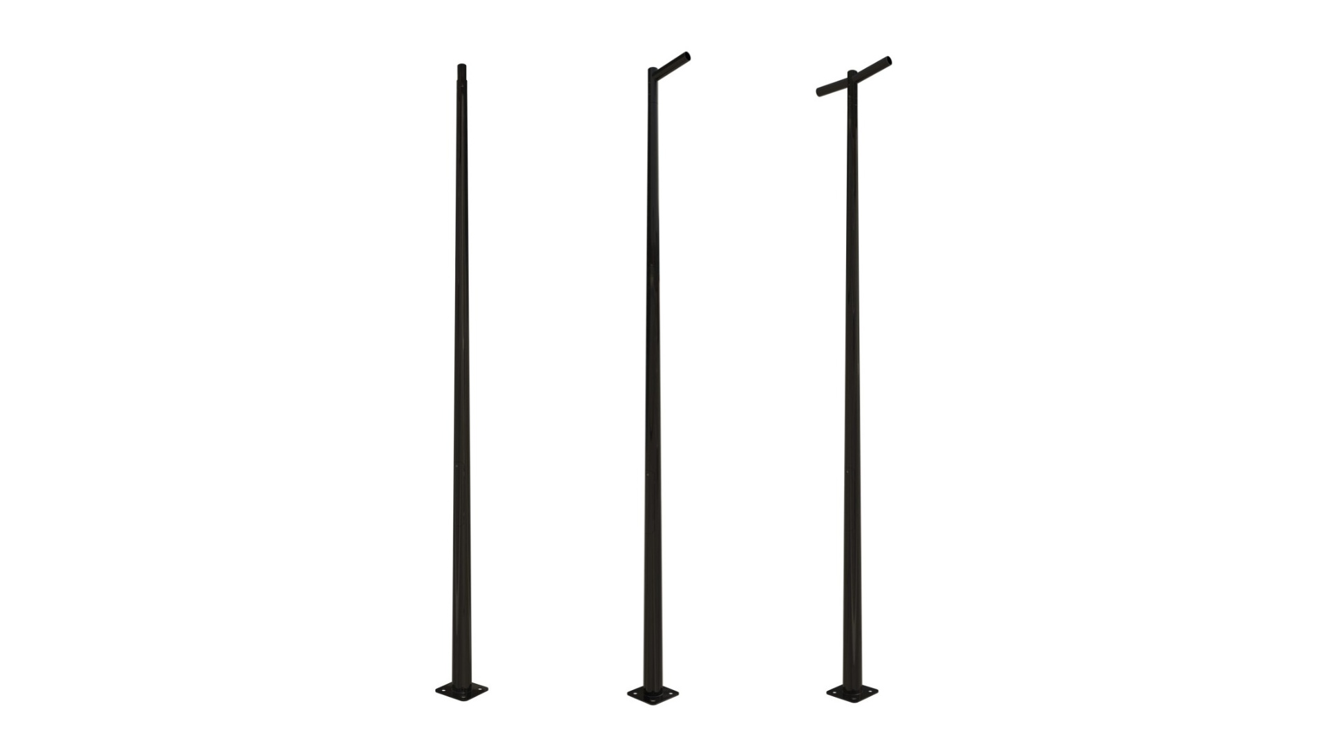 Conical poles with 30% less steel