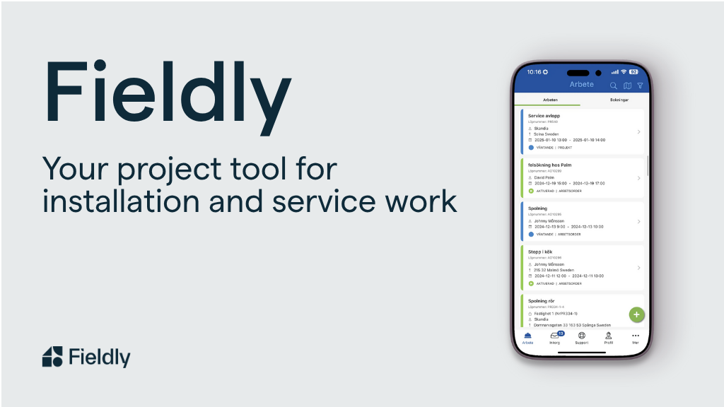 Fieldly – the complete project tool for installation.