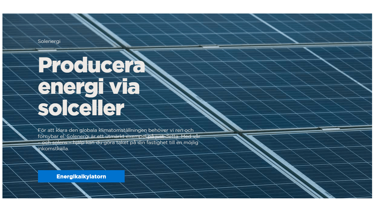 Producera el via solceller