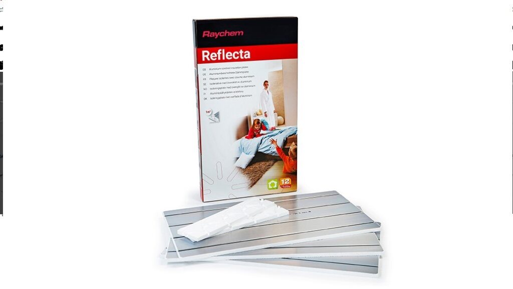 Reflecta isolation plate for floor heating