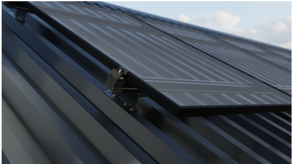 Solar panel mount system for sheet metal roofs