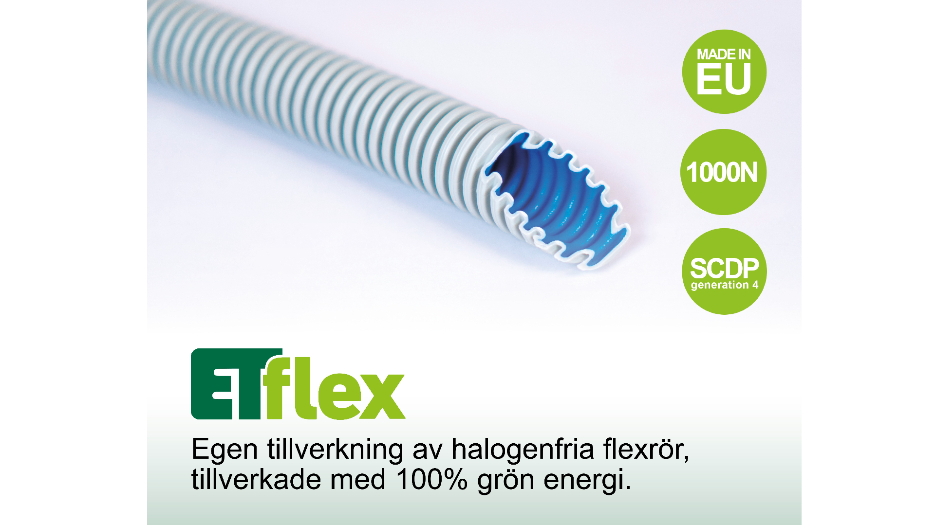 ETLFEX tillverkade med 100% grön energi!