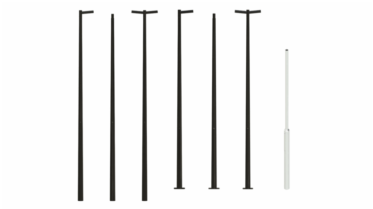 Stepped poles with lower climate footprint