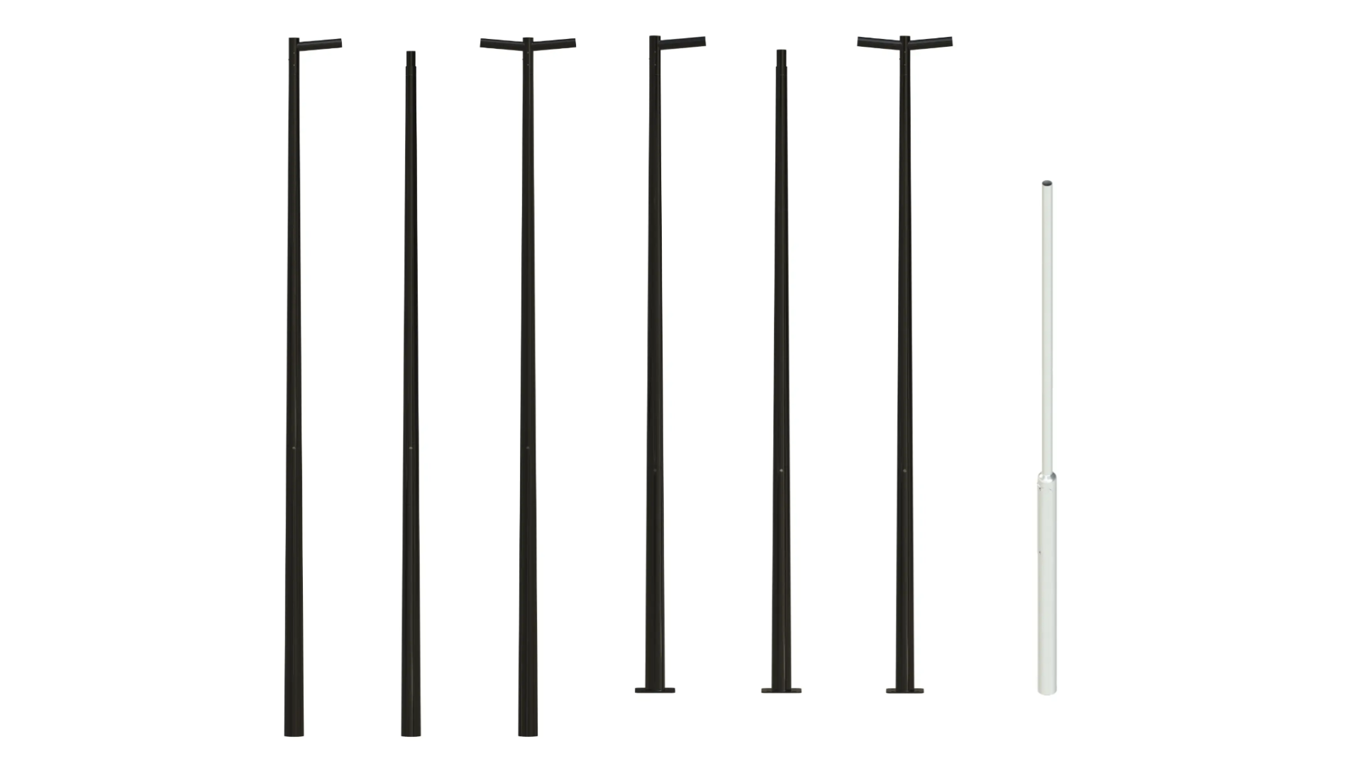 Stepped poles with lower climate footprint