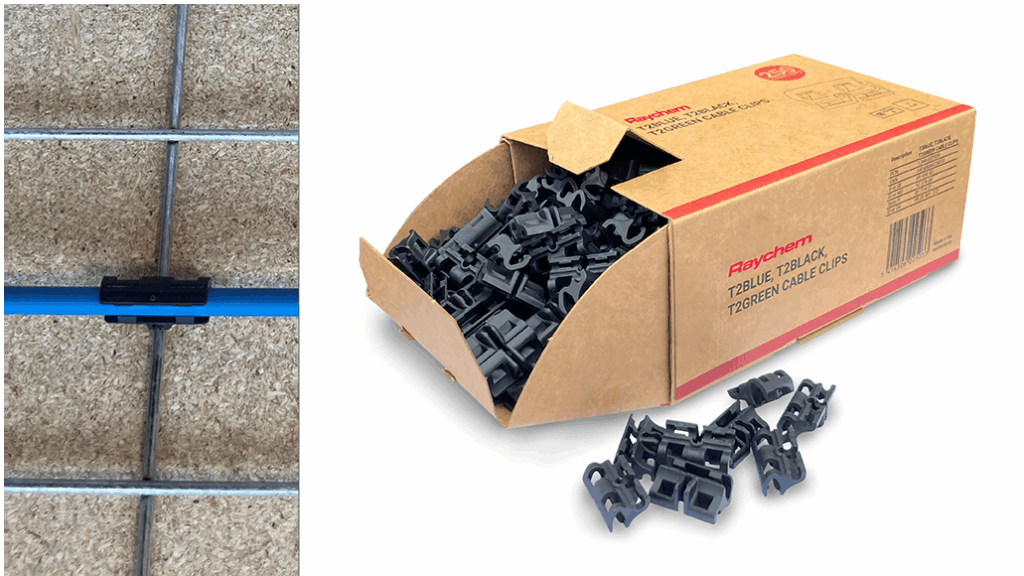 Cable Clips for T2Blue, T2Black and T2Green floor heating cables