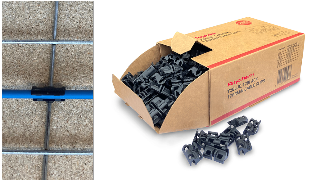 Cable Clips för T2Blå, T2Black och T2Green golvvärmekablar