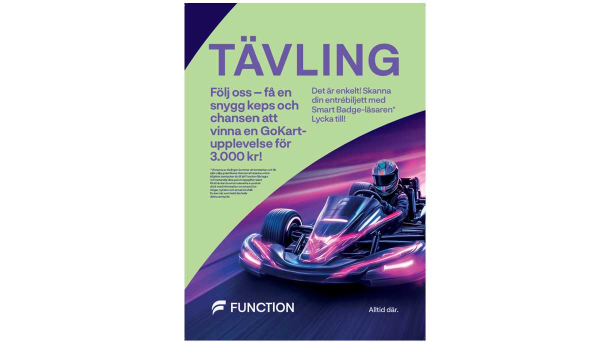 Är du en vinnare? Utmana oss i GoKart, sätt på dig en snygg keps och få även automatisk våra nyhetsbrev!