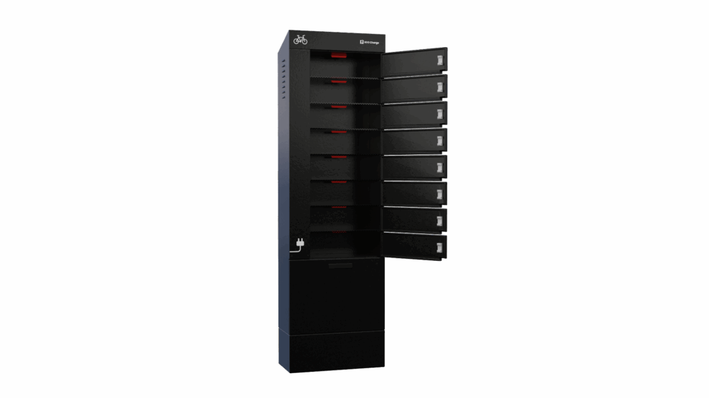 New charging cabinet enables safe e-bike battery charging in public spaces