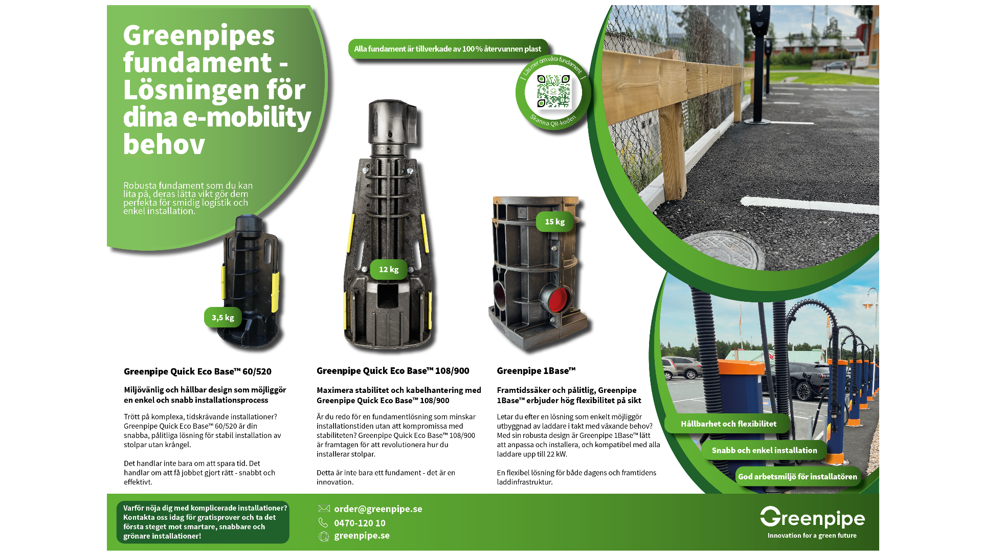Greenpipes fundament – Lösningen för dina e-mobility behov