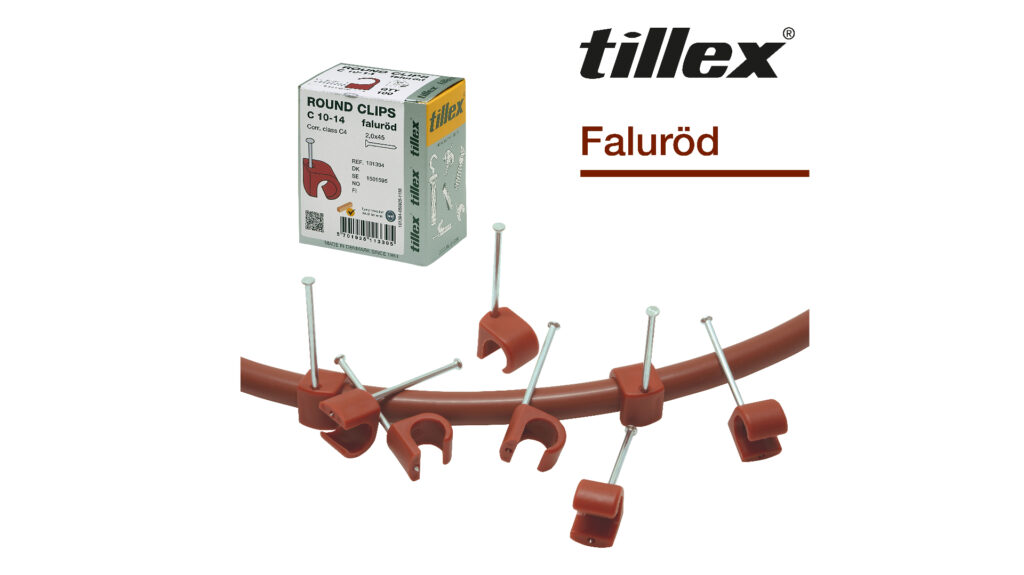 Cable clips for round lead, in boxes