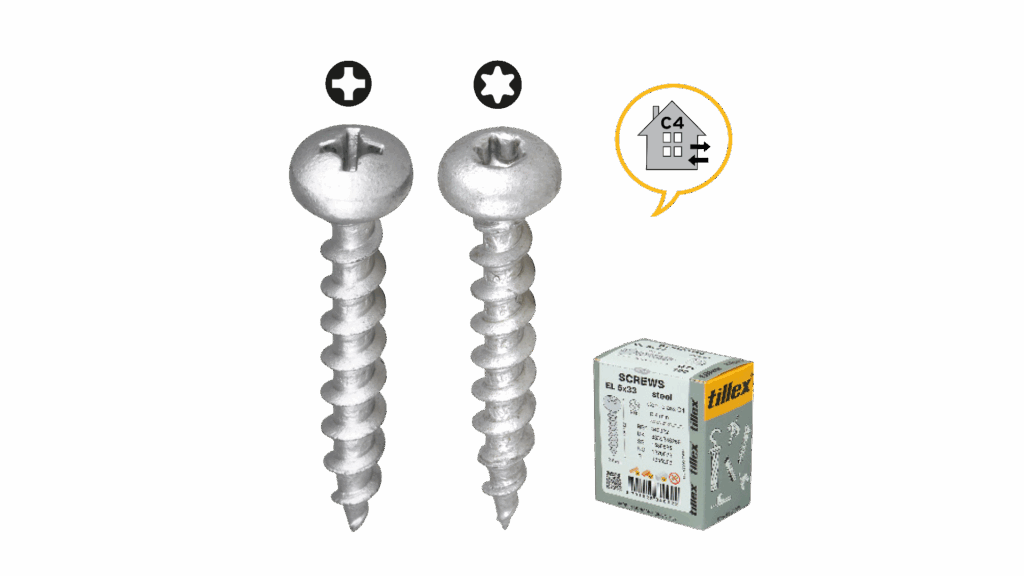 Skruv C4 – för utomhus / inomhus