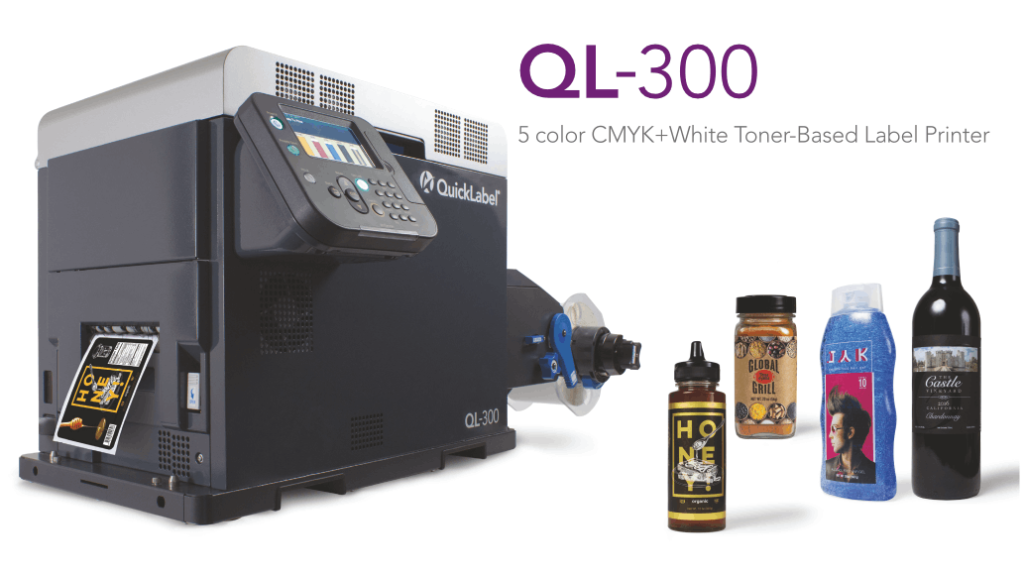 QL-300 5-color toner-based tabletop label printer