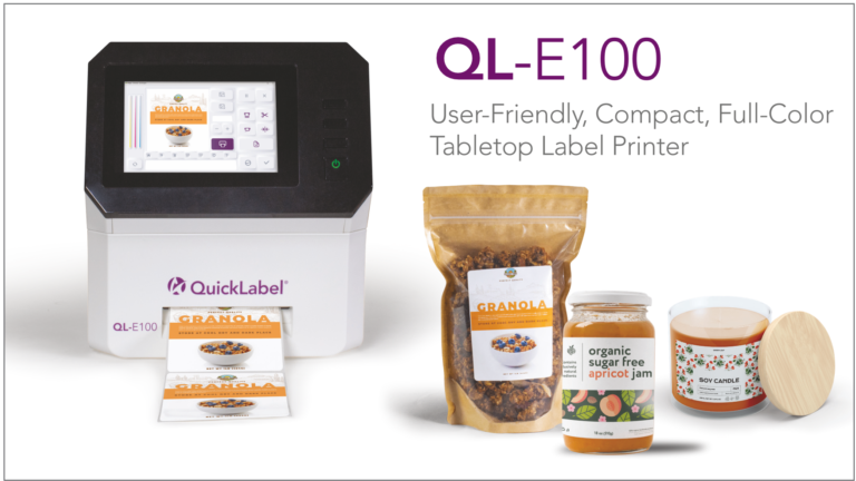QL-E100 User-Friendly, Compact, Full-Color Tabletop Label Printer