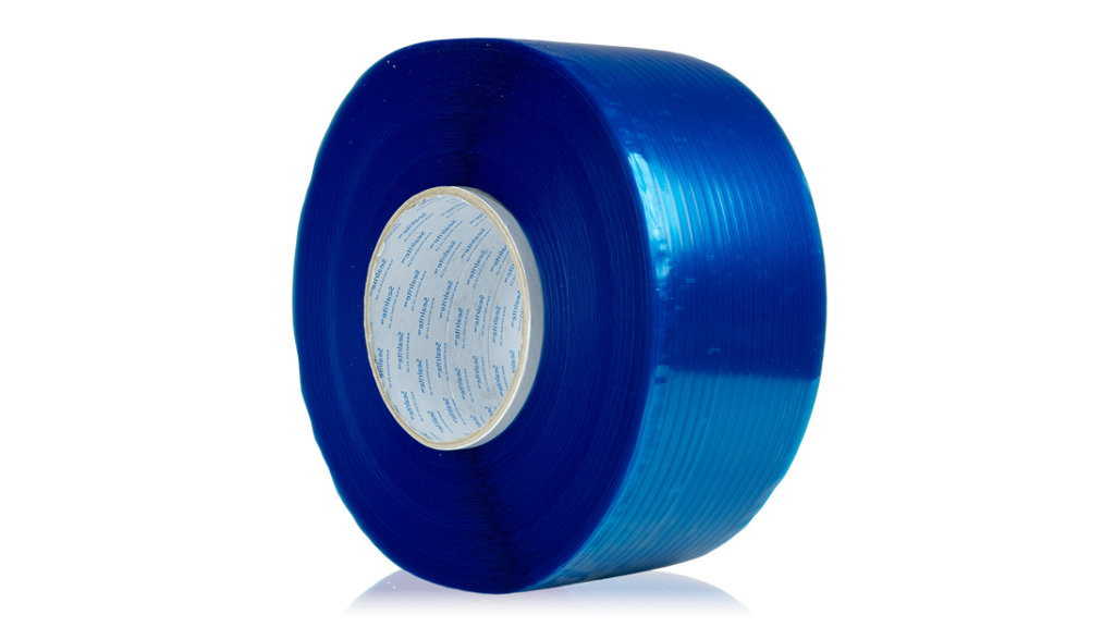 Finger lift tape, blue plastic liner