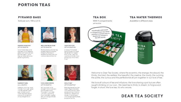Dear Tea Society – pyramidi teepussit