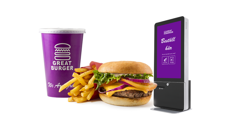Great Burger in Åland uses self-service checkouts