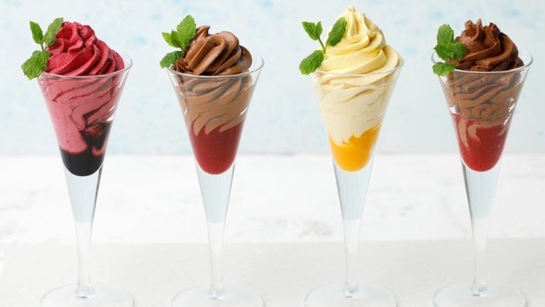 Vegan gluten free and lactose free mousse in piping bag!