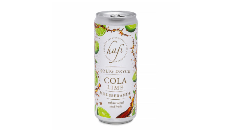 Mousserande dryck Cola Lime 33cl, enbart sötad med frukt