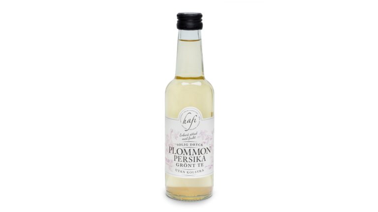 Stilldrink Plommon Persika Grönt te 250ml, endast sötad med frukt