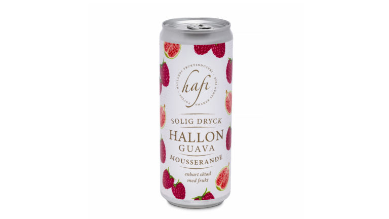 Mousserande dryck Hallon Guava 33cl, enbart sötad med frukt