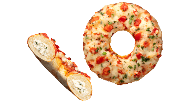 Pizza Donut Cream Cheese-Pesto