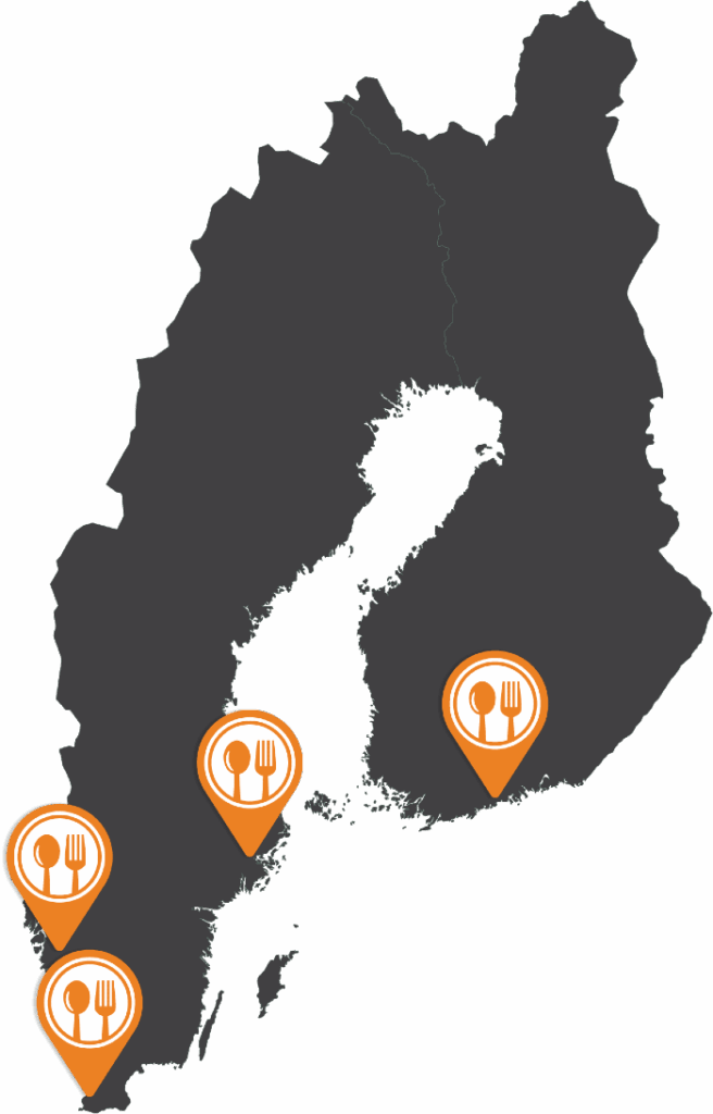 Karta över FFCR i Sverige och Finland