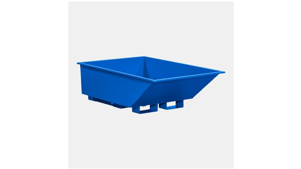 LÅGBYGGD CONTAINER 550 LITER Stabil och låg container för materialhantering.