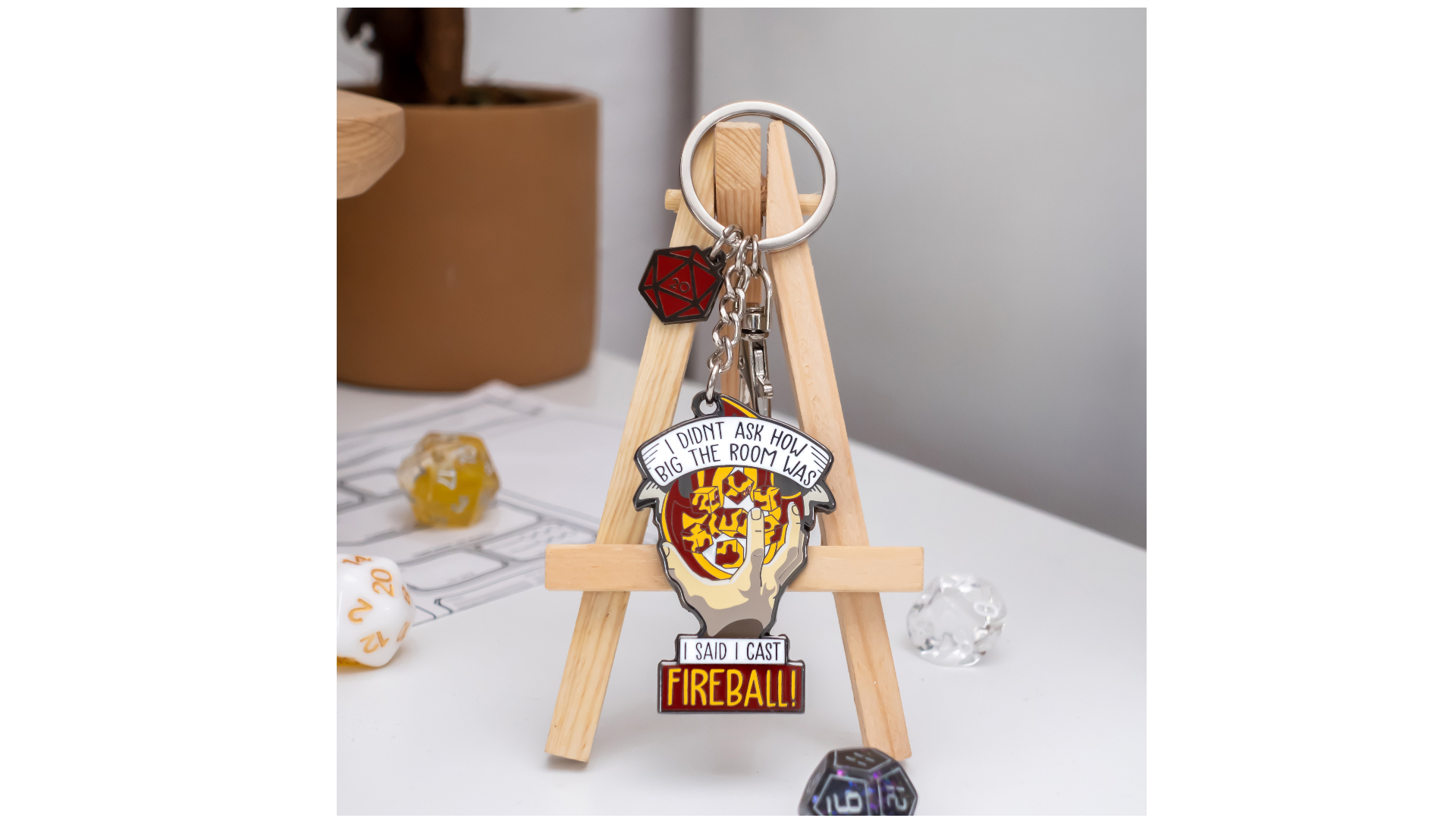 I Cast Fireball Keychain FACTS