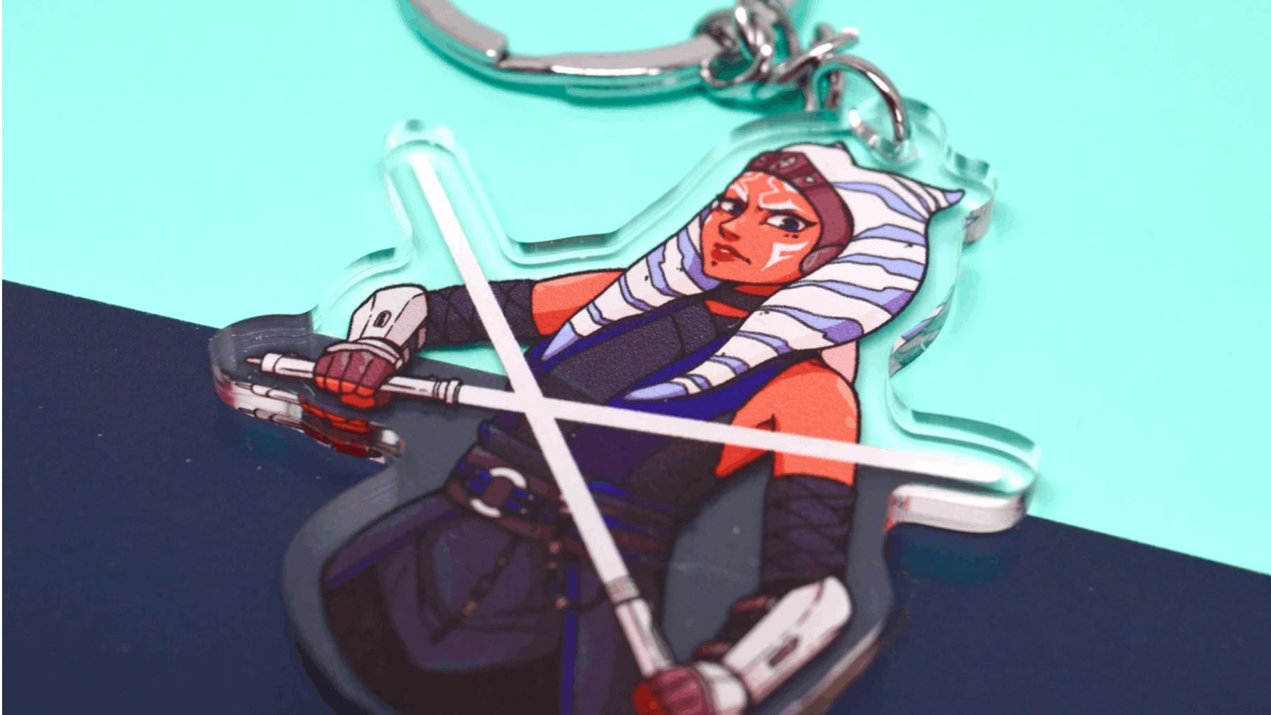 Ashoka Tano The Mandalorian Star Wars Acrylic Keychain FACTS