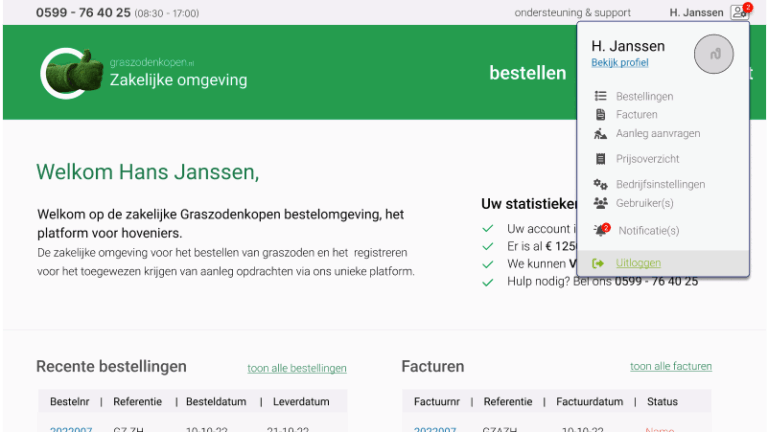 Marktplaats voor gazon