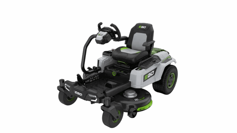 EGO Z6 Zero Turn Aufsitzmäher ZT4200S batteriebetrieben mit Lenker