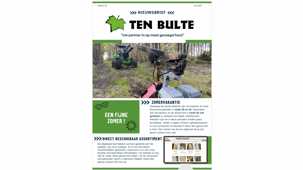 Newsletter Ten Bulte Juli (NL)