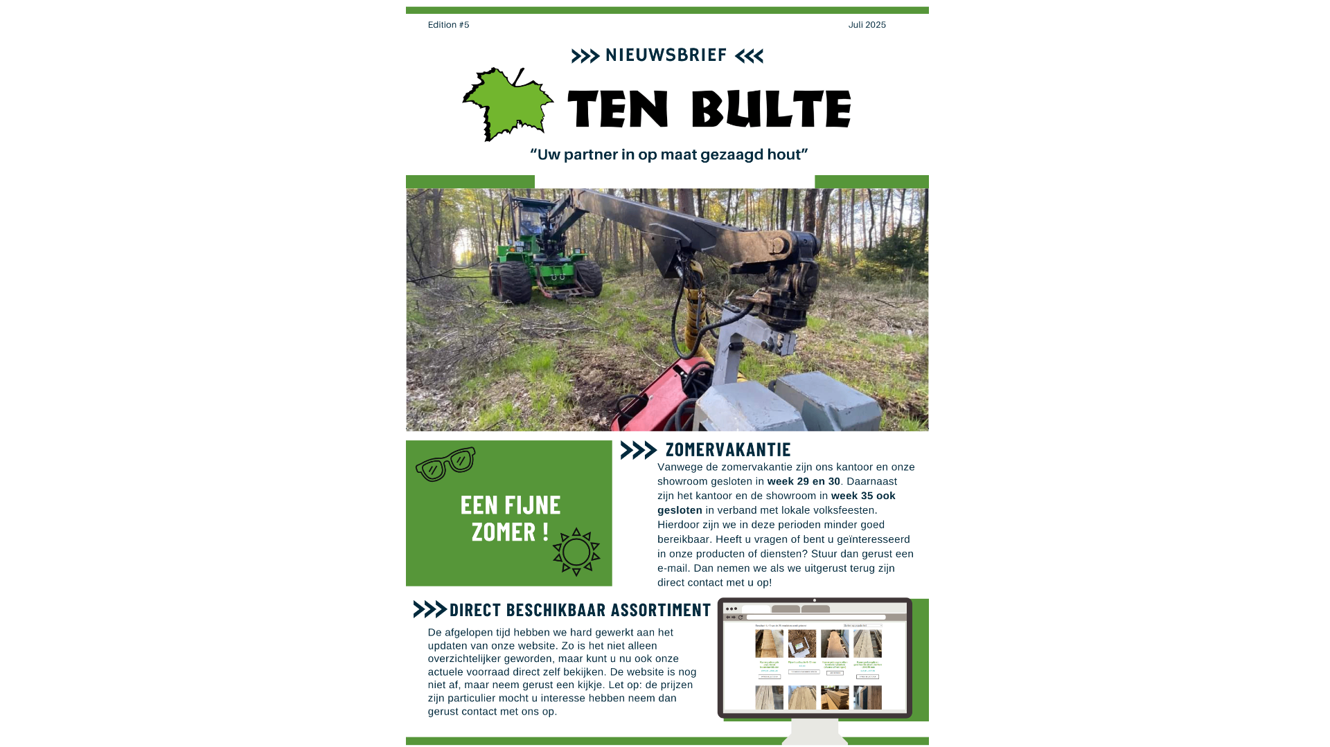 Newsletter Ten Bulte Juli (NL)