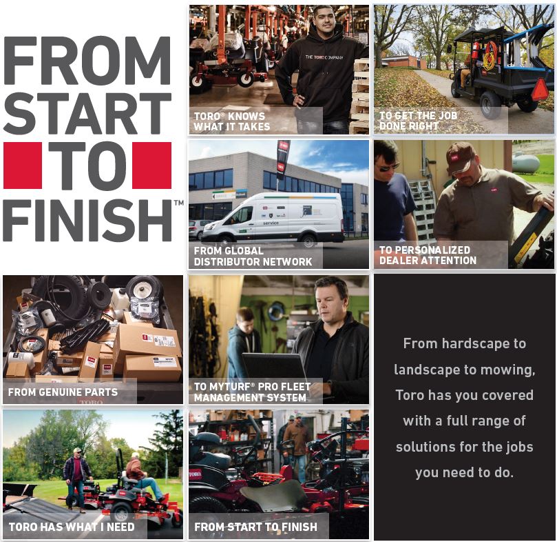 Toro Rasenmäher, Golfplatzmaschinen, Gartenmaschinen und Bewässerung