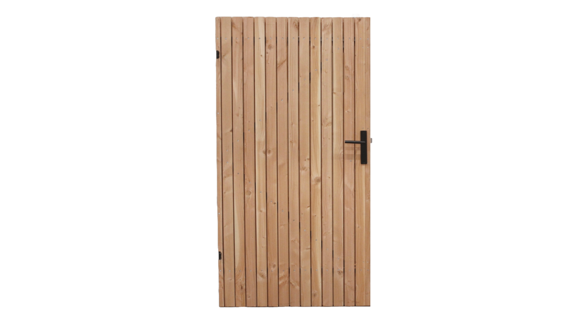 Eminent douglas geschaafde tuindeur met gepoedercoat stalen frame