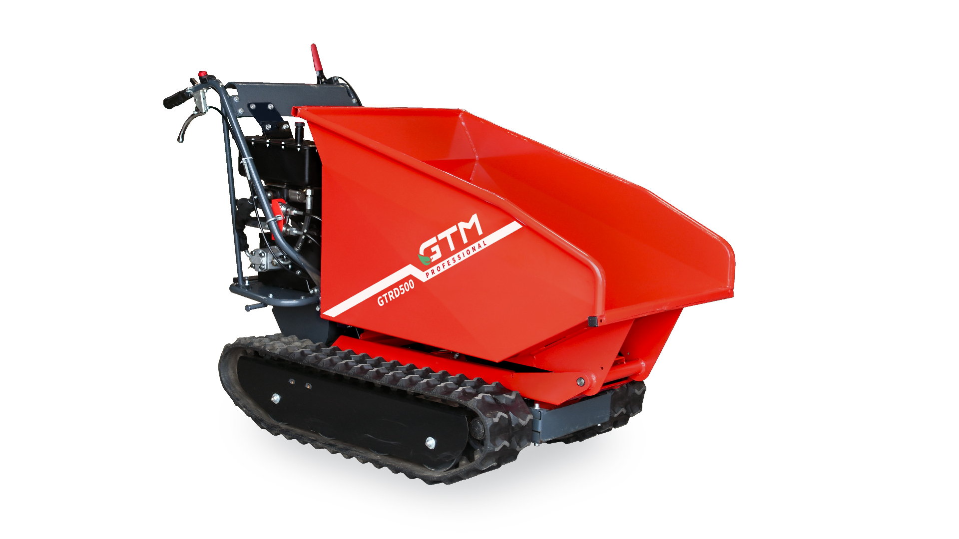 GTM GTRD500D Raupenversion mit Dumper, modulair met Mulde und Häcksler