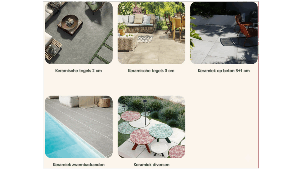 Keramische tegels diverse dktes
