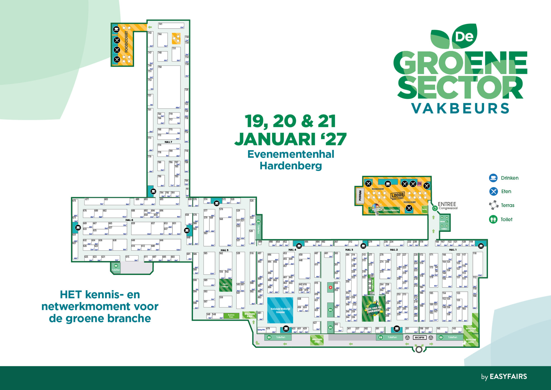 Plattegrond De Groene Sector Vakbeurs 2027 in Hardenberg