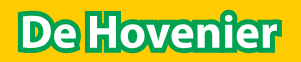 Logo van De Hovenier op gele achtergrond