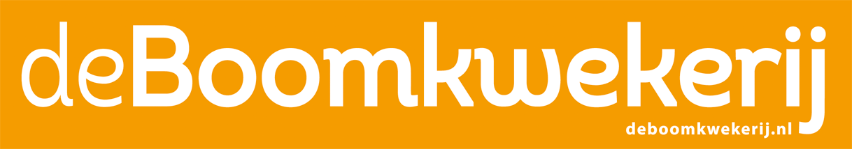 Logo van deBoomkwekerij op oranje achtergrond